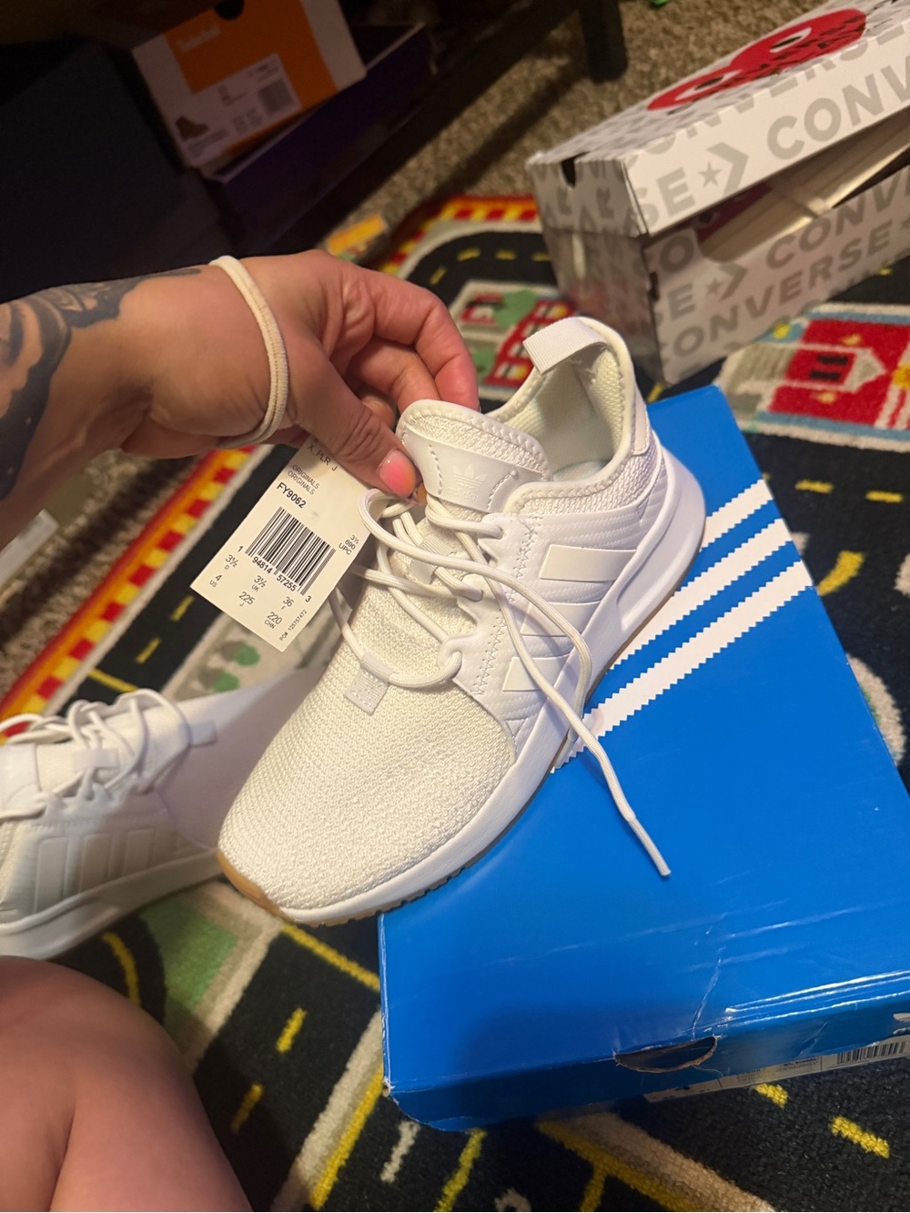 adidas White Low-Top Athletic Sneakers